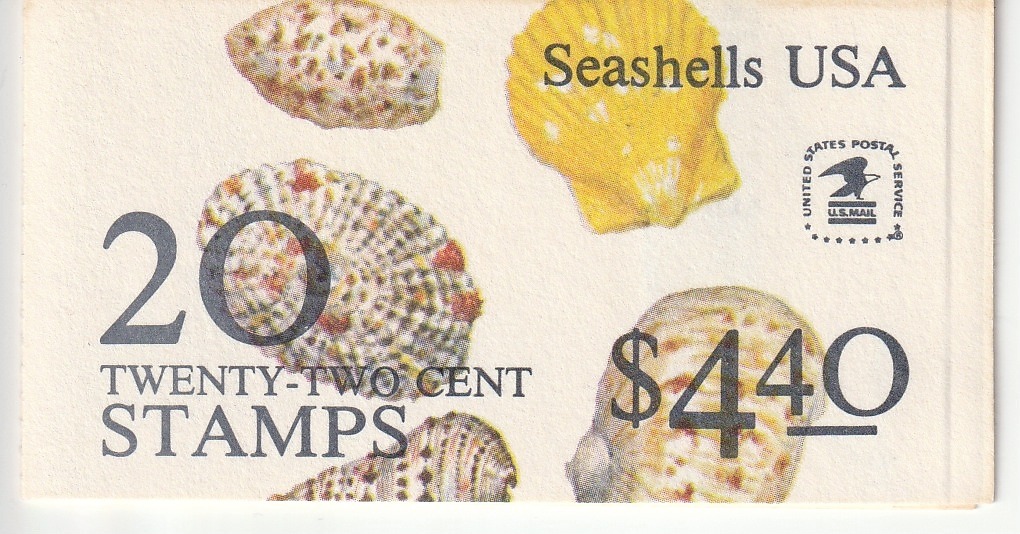 Seashells, 20 stamp vending booklet