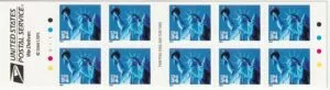 Statue of Liberty, 10 stamp booklet