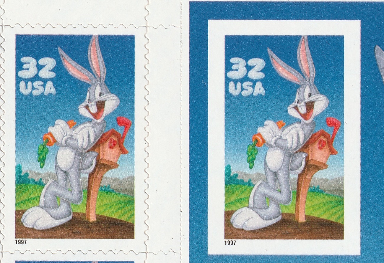 1997 Bugs Bunny, pane of 10 with imperforate – 32 cent - Image 2